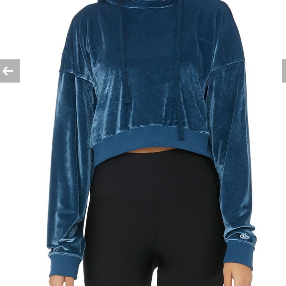 ALO blue velvet hoodie! So cute & chic!